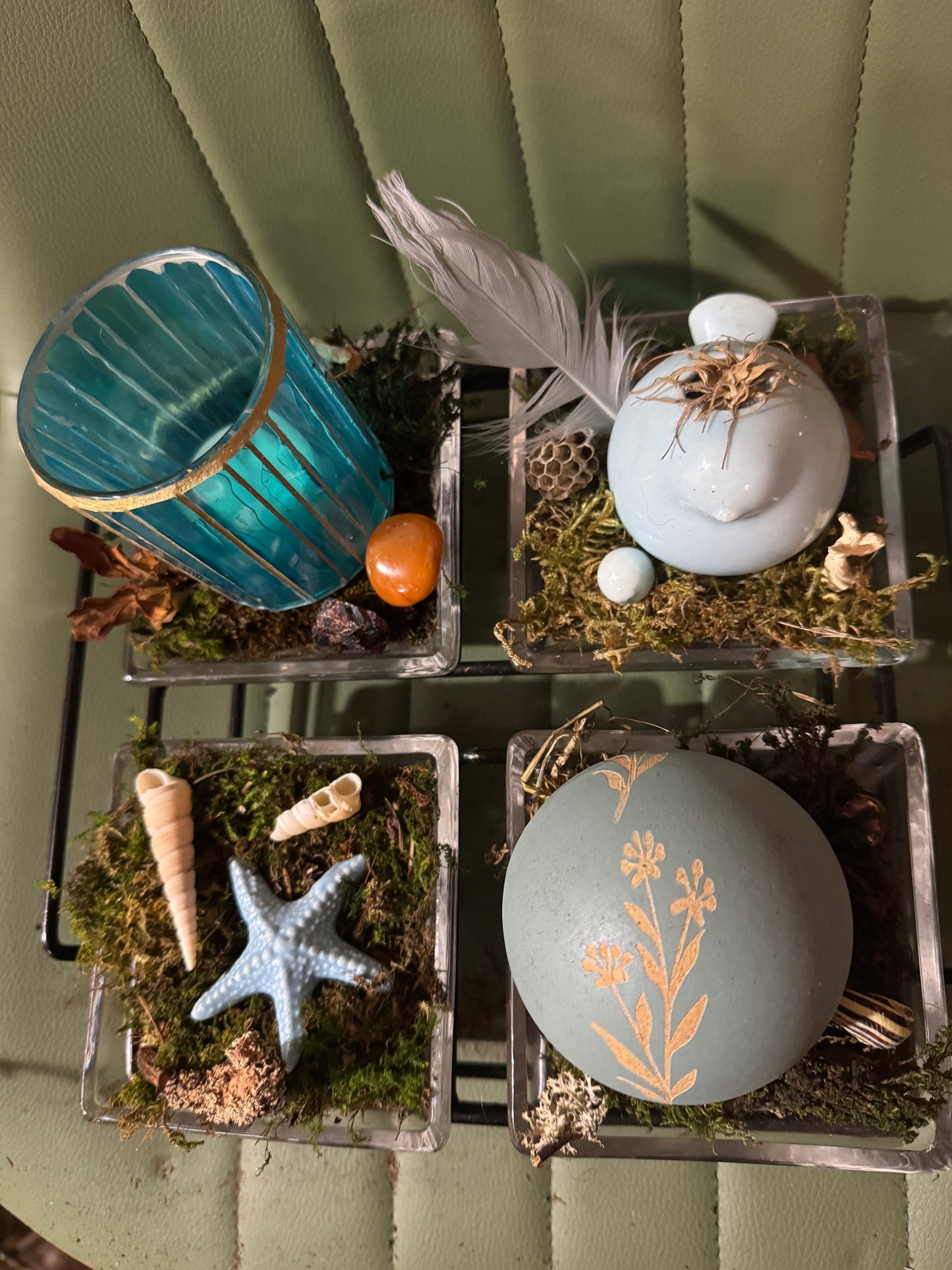 Four Elements Garden – Moss Altar for Earth, Air, Fire & Water
