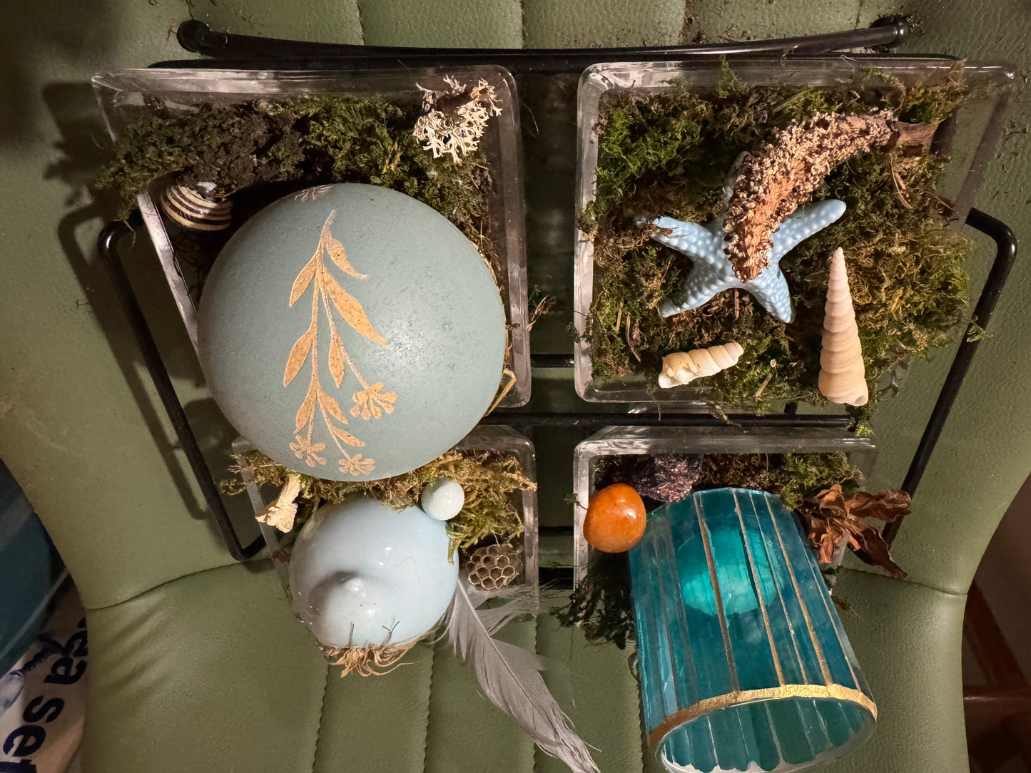 Four Elements Garden – Moss Altar for Earth, Air, Fire & Water